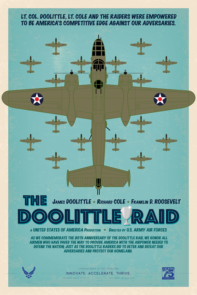 Air Force 75th Anniversary Poster: The Doolittle Raid - 1940s Era  