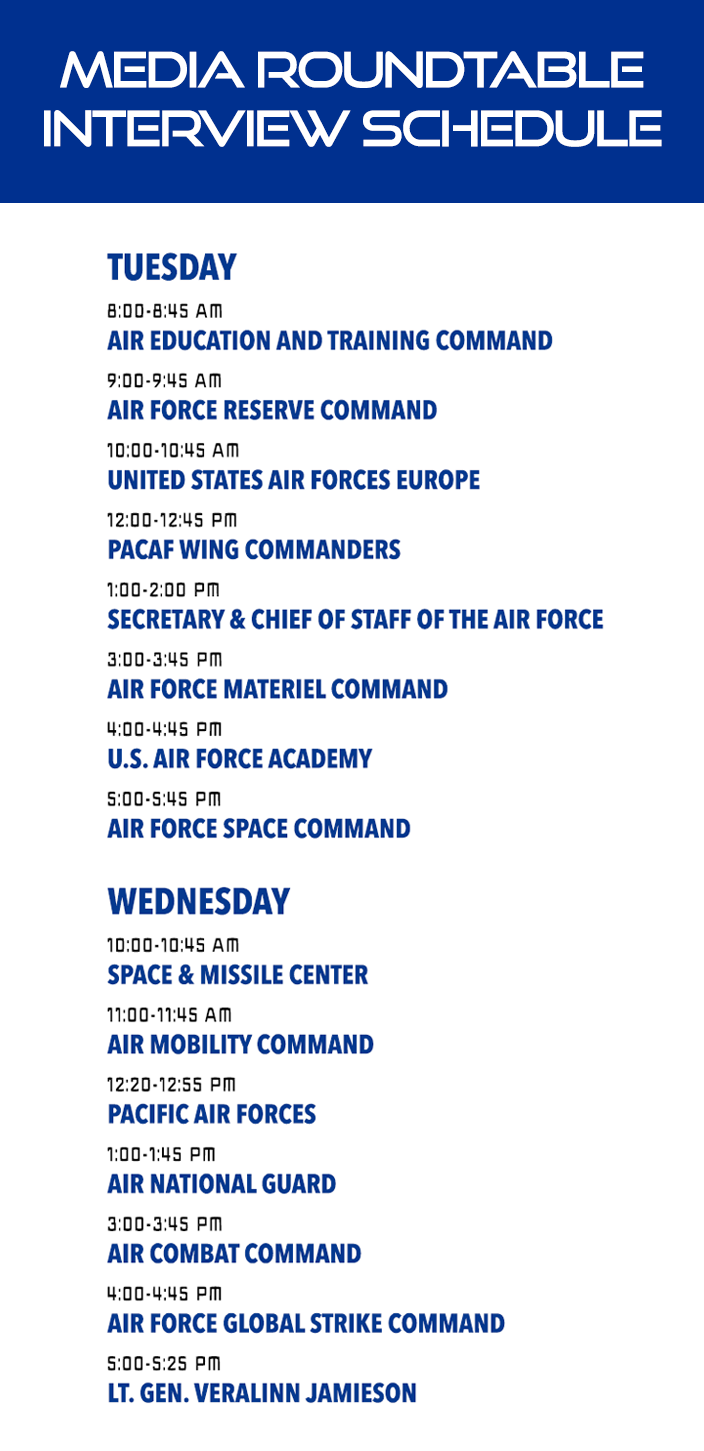 Media Roundtable Interview Schedule