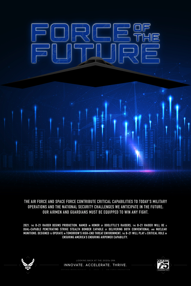 Air Force 75th Anniversary Poster: Force of the Future - 2020s Era
