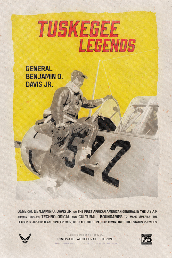 Air Force 75th Anniversary Poster: Gen. Benjamin O. Davis Jr. - 1950s Era