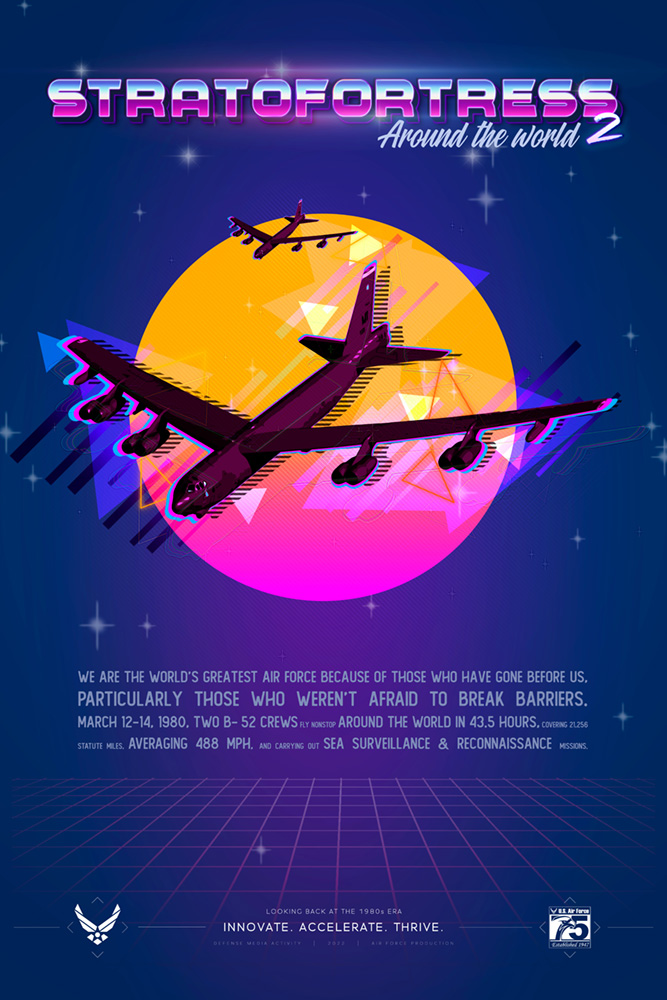 Air Force 75th Anniversary Poster: B-52 Stratofortress - 1980s era 