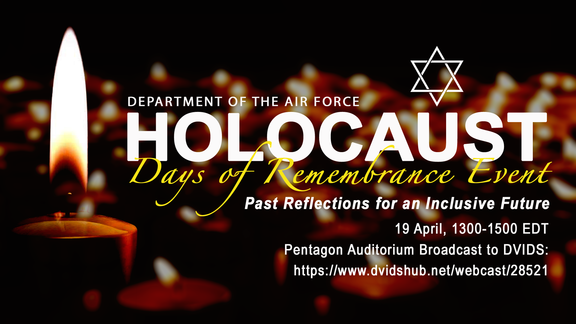 Holocaust Days of Remembrance event graphic